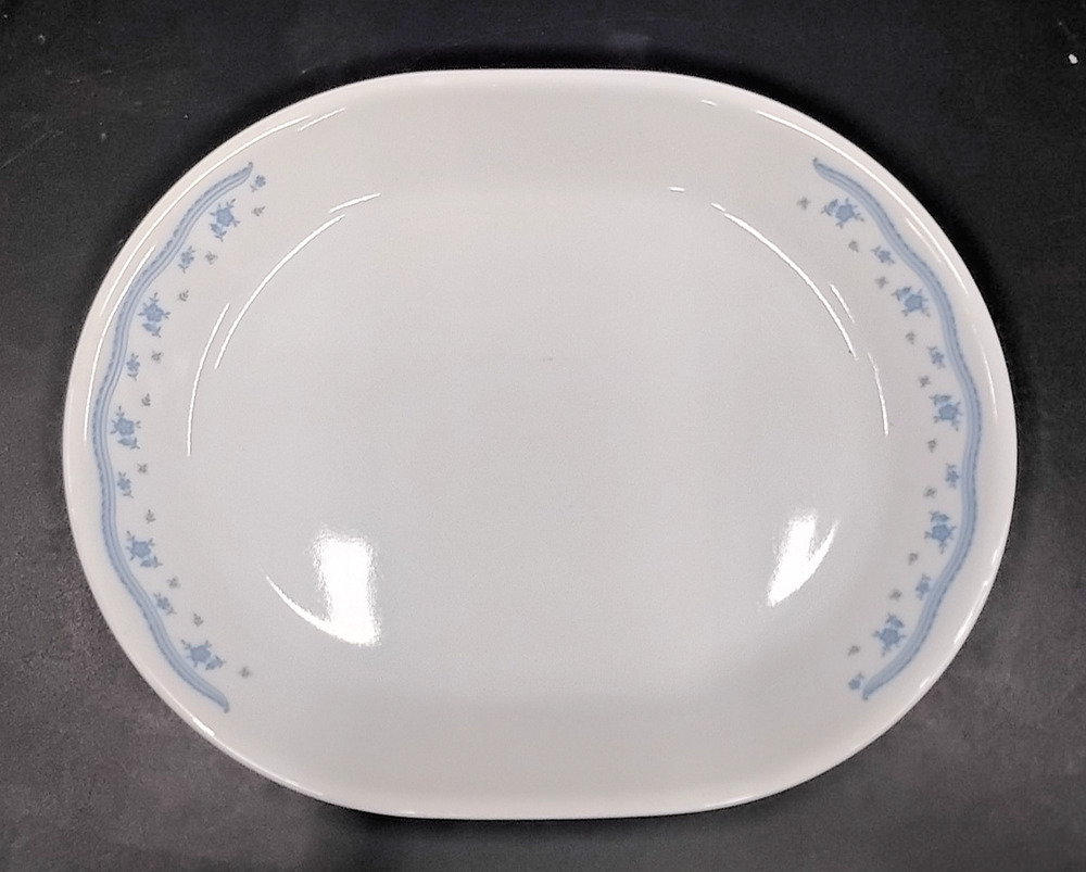 One 12" X 10" Serving Platter Plate Corelle Blue
